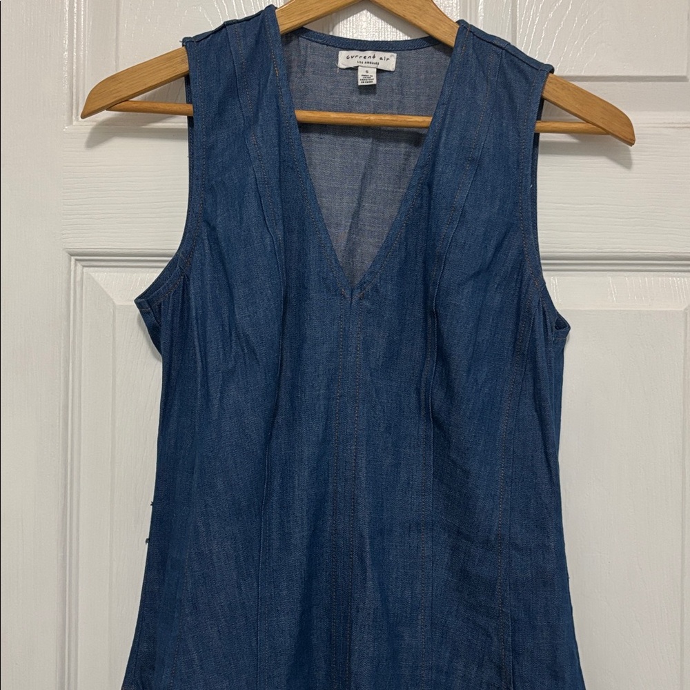 Current Air Los Angeles Seamed Denim Dress - Size Small Midi Dress - Picture 2 of 16